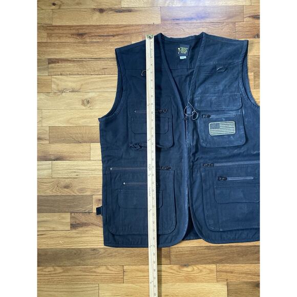 HQ Issue Tactical Zip Up Vest Adult Medium Black Cotton Blend Concealed Carry - Picture 5 of 8